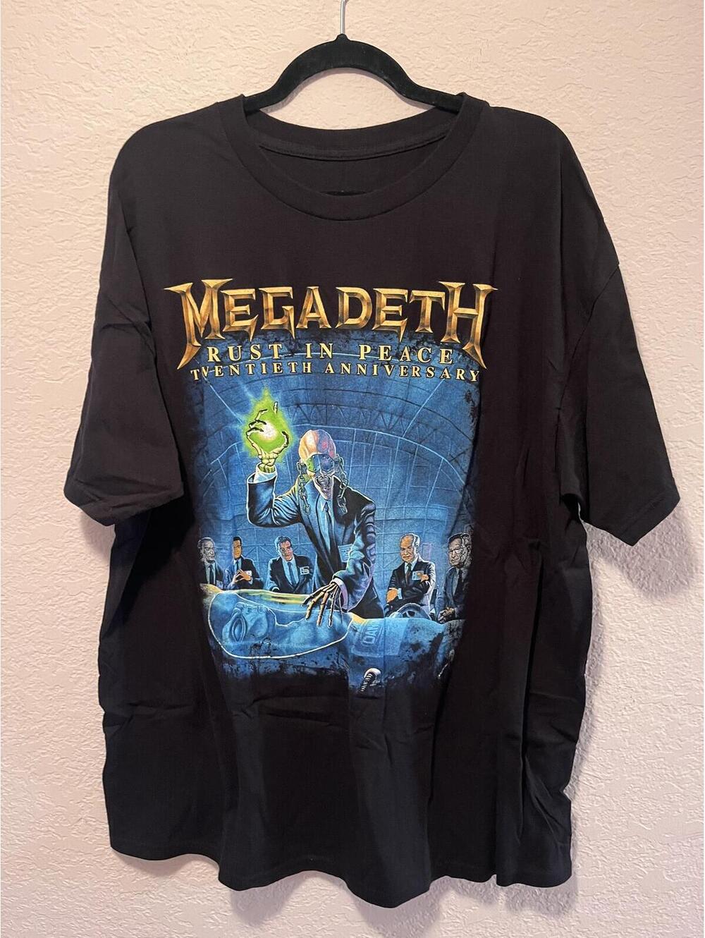 Megadeth Rust In Peace Twentieth Anniversary Black Graphic T-Shirt